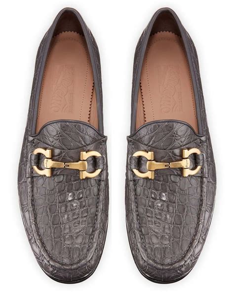 fake ferragamo suede loafers|ferragamo crocodile loafer.